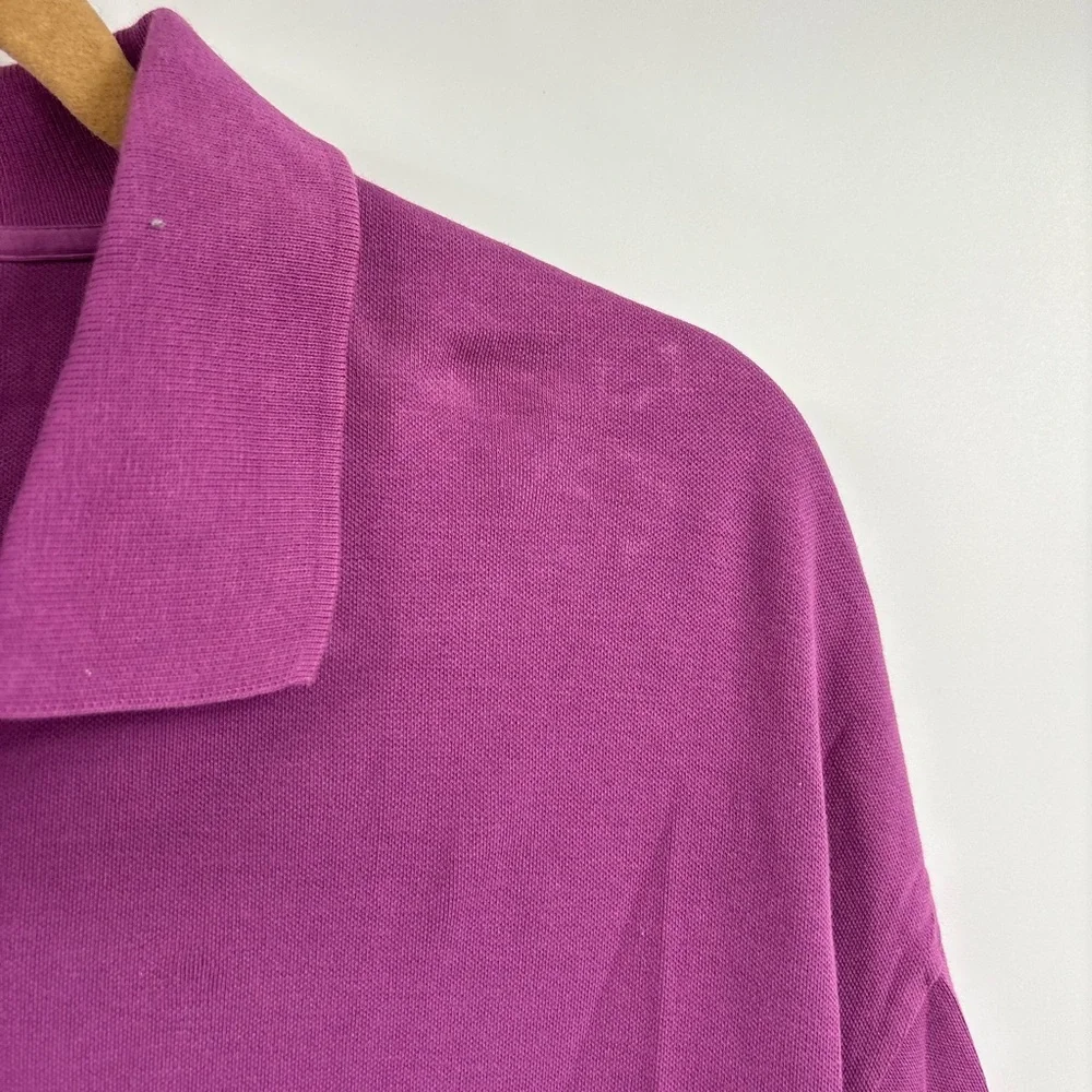 Jack spade purple Pima cotton short sleeve T-shirt button polo tee size xxl NWT